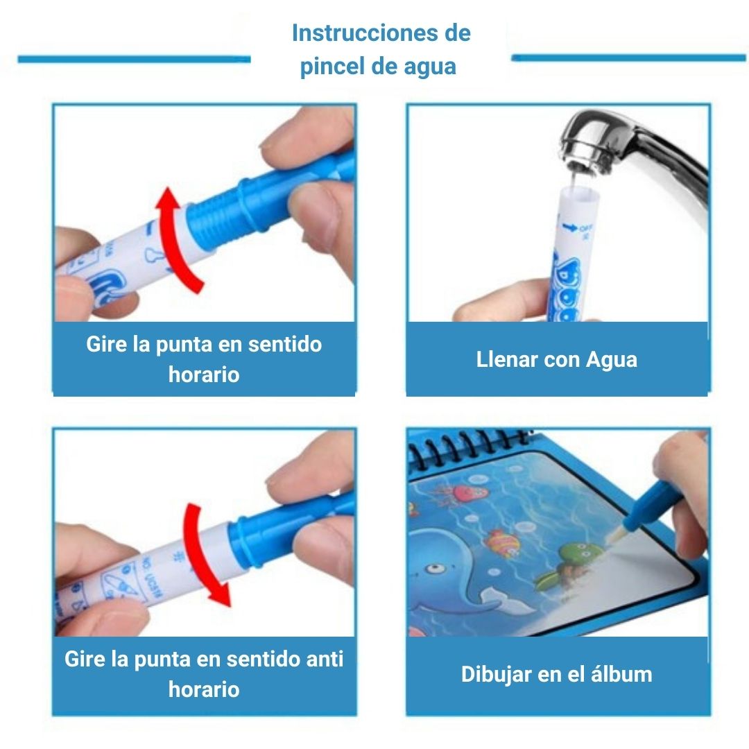 MagicWater™  📚Libro mágico que se pinta con AGUA💧.